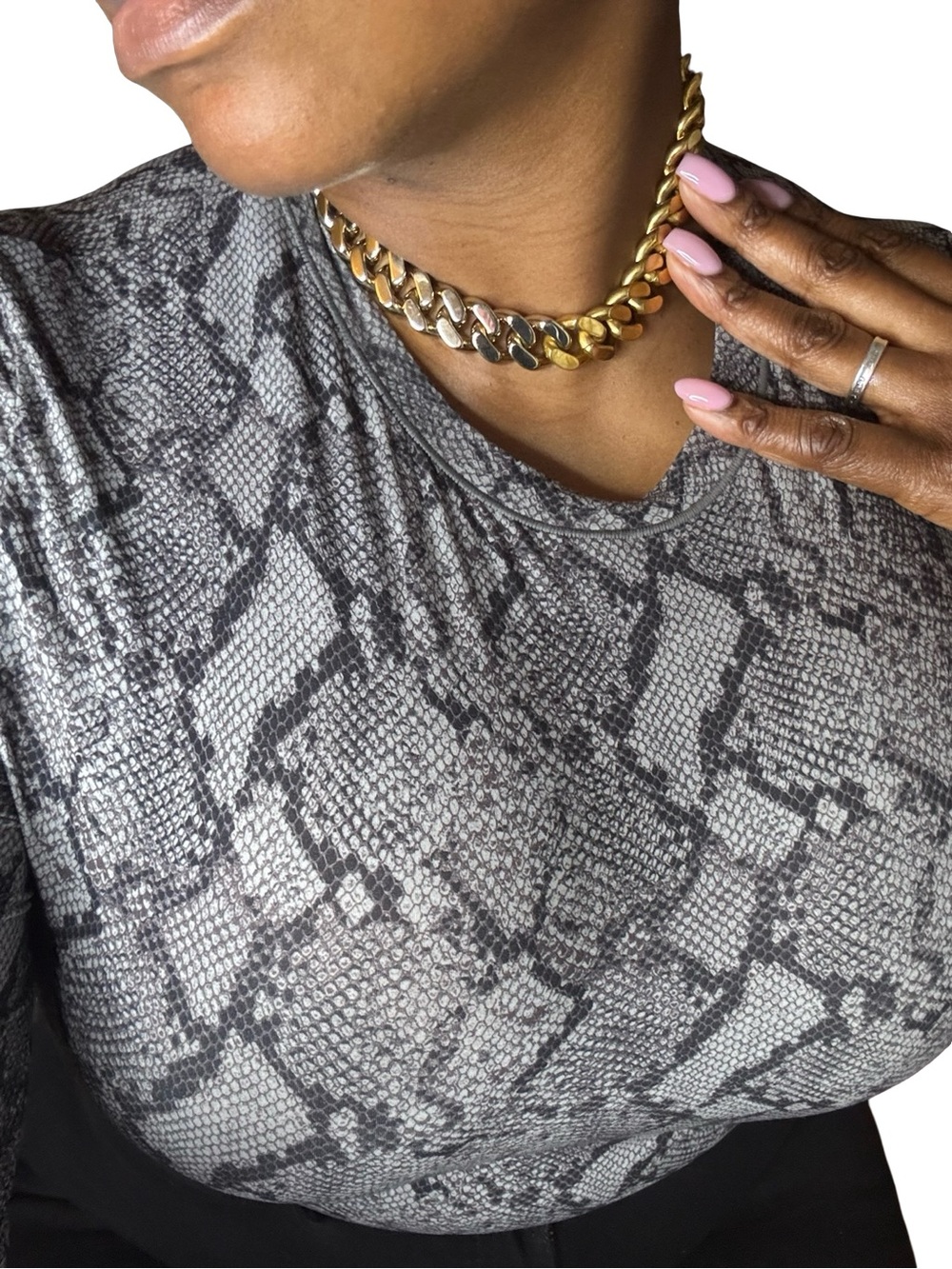 Saint Laurent Gold Link Collar Necklace - Picture 6 of 6